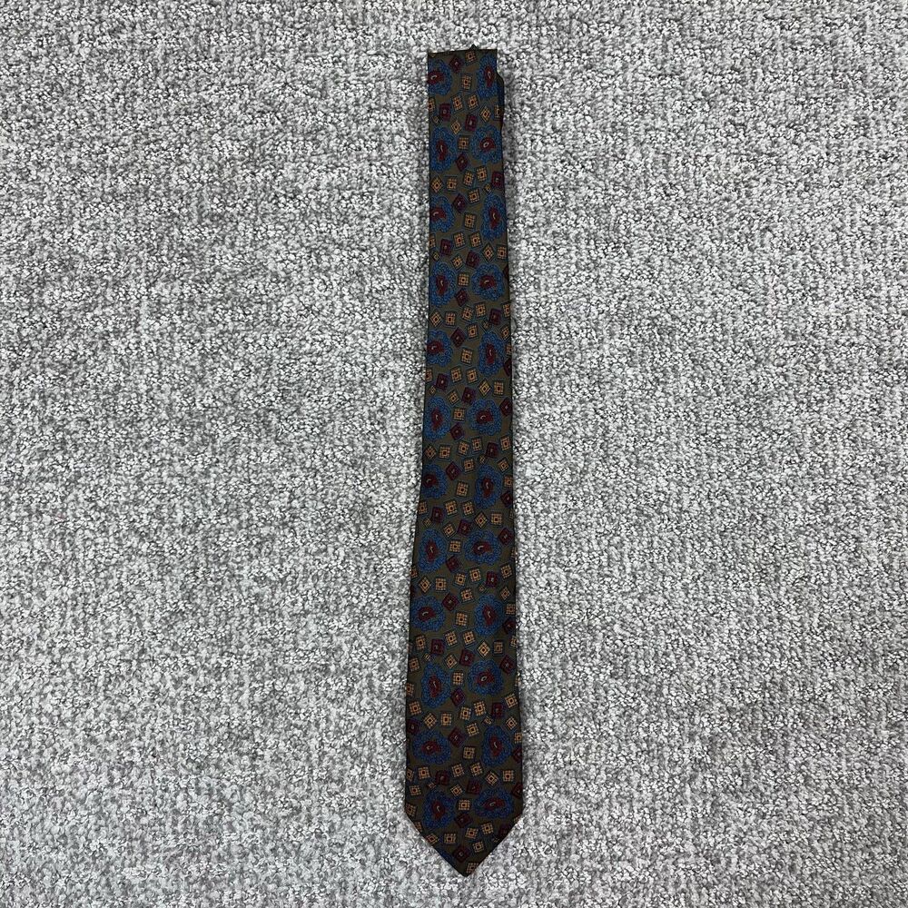 Liberty Of London Tie Mens One Size Silk Geometric Print Hand Made England
